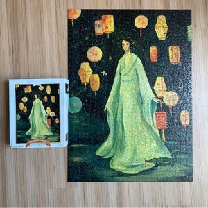 New York Puzzle Company Dream World Lantern Garden 1000 Piece Jigsaw Puzzle